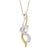 Complete your gorgeous look with this intertwined swirl pendant. Constructed of 10 karats two-toned gold in white and...