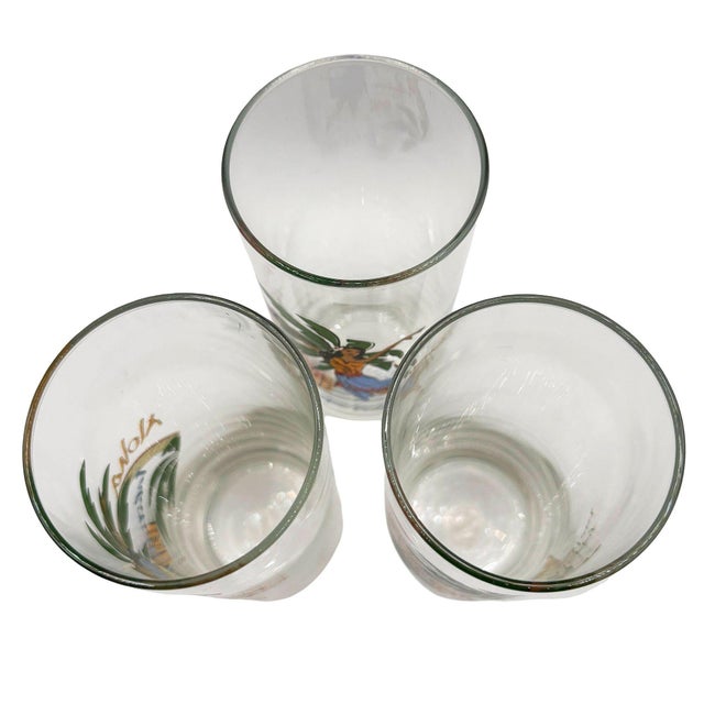 Glass 1990s Tiki Hula Girl Hawaiian High Ball Bar Drinking Glass Tahitian Moon Bar, Set of 3 For Sale - Image 7 of 9