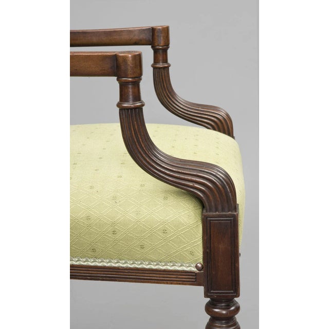 Wood English Mahogany Open Armchair, circa 1860 For Sale - Image 7 of 9