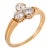 late 19th Century Victorian Old European Cut Diamond 18k Yellow Gold Ring, Size 8.75 For Sale