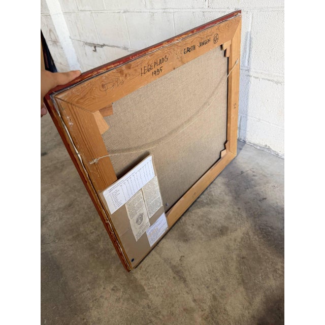Jens Peter Groth-Jensen Oil Painting on Canvas Danish 1985 For Sale In Los Angeles - Image 6 of 10