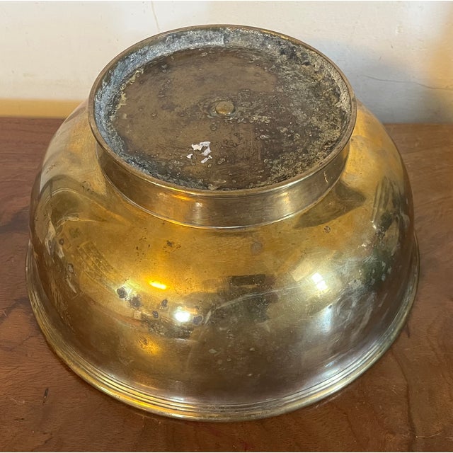 Antique 18th Century Dutch Brass Footed Fruit Bowl For Sale - Image 11 of 14