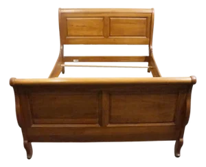 Ethan Allen Country French Collection Solid Birch Full Size Sleigh Bed 26-5611 - Fruitwood Finish