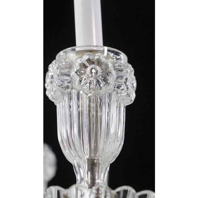 Transparent Vintage Restored 10 Arm Clear Crystal Chandelier For Sale - Image 8 of 15