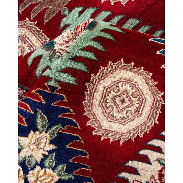 Textile Mogul, One-of-a-Kind Hand-Knotted Area Rug in Red, 6' 2" x 9' 2" For Sale - Image 7 of 8