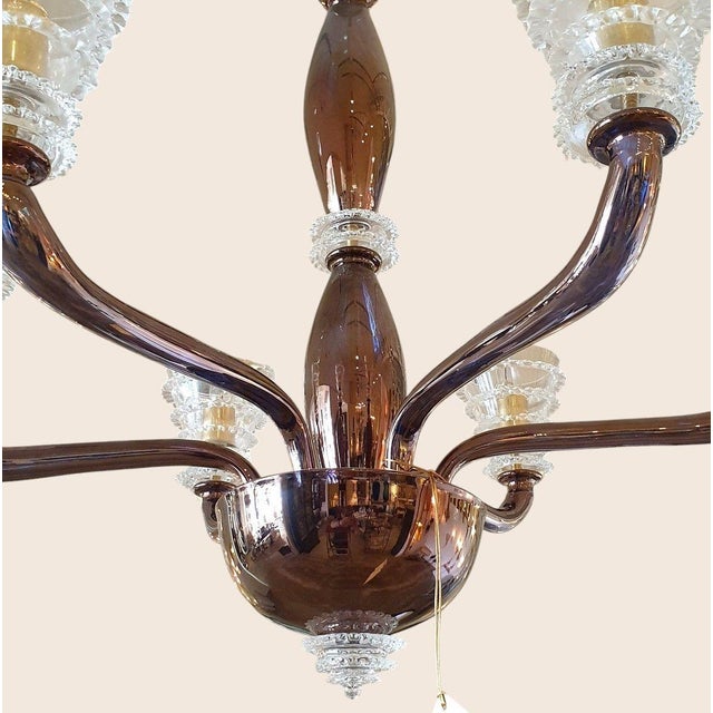 Mid-Century Modern Murano Glass Chandelier 1970s For Sale In Dallas - Image 6 of 10