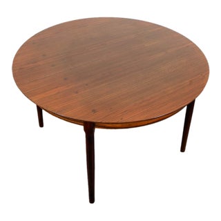 Mid Century Danish Modern Dining Table Brazilian Rosewood Round Vintage MCM For Sale