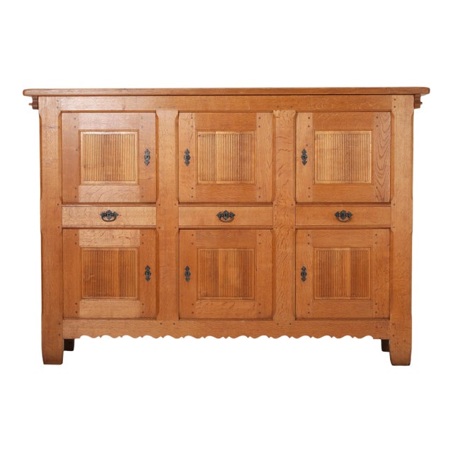 Henry Kjaernulf Large Oak Danish Cabinet, 1960s For Sale