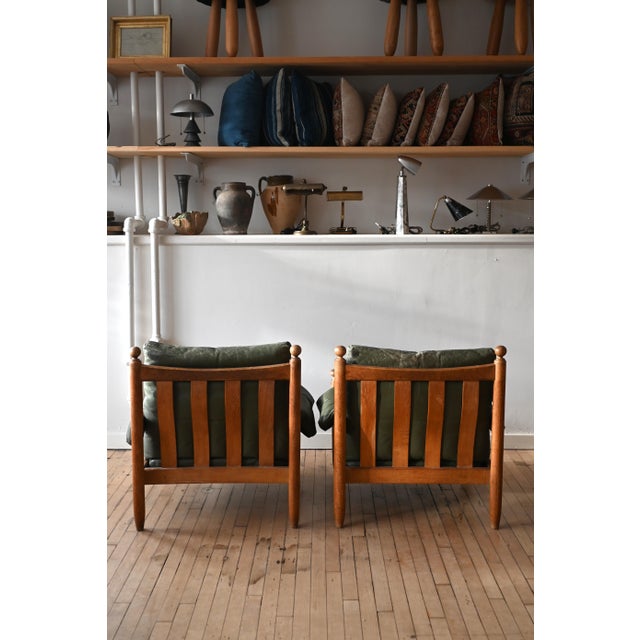 Eric Merthen's "Amiral" Style Leather Chairs, a Pair For Sale - Image 10 of 10