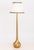 Modern Pair of Robert Kuo Spiral Bulb Form Gilt Brass Floor Lamps For Sale - Image 3 of 10