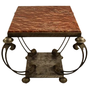French Art Deco Marble Top Table Formerly the Property of John Ford