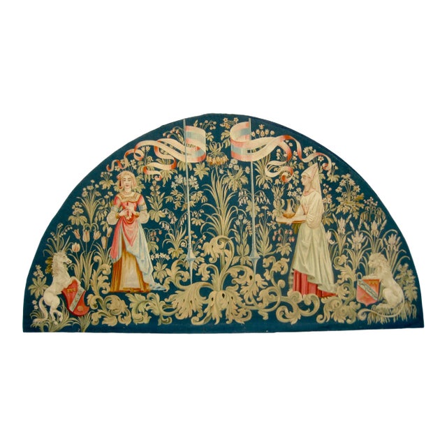 C. 1800s Aubusson Tapestry the Lady and the Unicorn For Sale