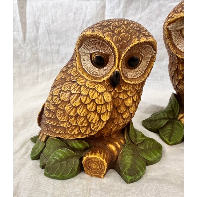 70's MCM Homco Pair of Owls For Sale - Image 4 of 7