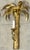 1960s Pair Jansen Style French Gilt Tôle Palm Tree Two-Light Wall Sconces, Circa 1960s For Sale - Image 5 of 11
