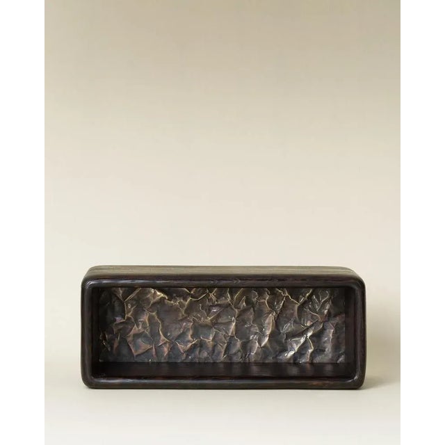 Shelf with brass back by tomasz omachel dimensions: d 33 x w 80 x h 34 cm. Materials: ash and brass. Available in...