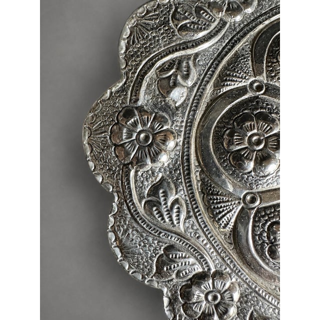 19thC Ottoman .900 Silver Turkish Islamic Wedding Mirror For Sale - Image 6 of 18