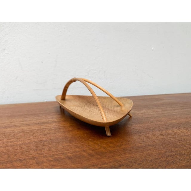 Mid-Century Wooden Bowl with Handle, 1960s For Sale - Image 9 of 18