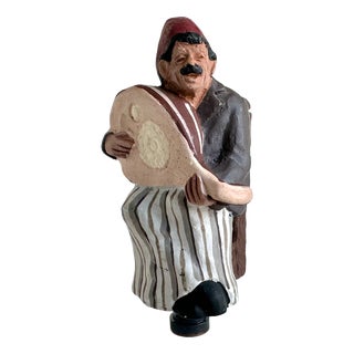 Oud Player Arab Musician Lamp Finial For Sale
