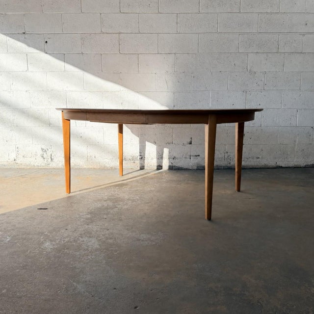 Mid-Century Modern Monumental Henning Kjærnulf Model 62 Danish Modern Teak & Oak Dining Table Sorø Stolefabrik 4 Original Leaves Vintage For Sale - Image 3 of 17