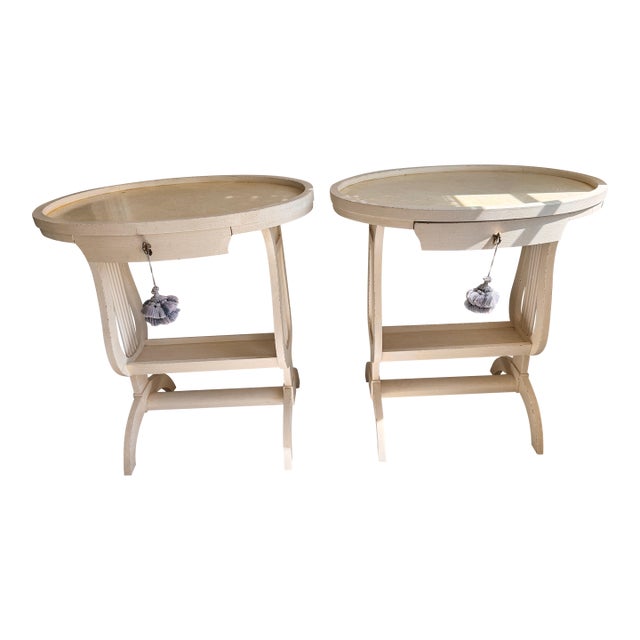 Pair Neoclassical Side Tables For Sale