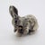 Metal Vintage Italian Handmade Silver and Brass Bunny with Carrot, Italy, 1970s For Sale - Image 7 of 13