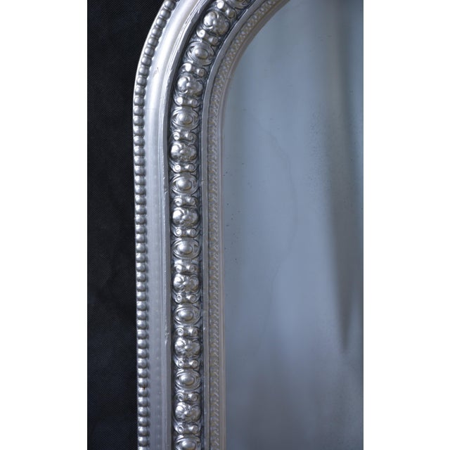 Antique Victorian Silver Overmantel Mirror, 1860 For Sale - Image 9 of 14