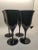 Tivoli Black by Carico Stemmed Wine Glasses- Set of 4 For Sale - Image 4 of 6