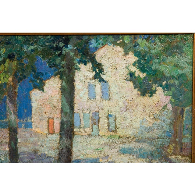 Early 20th Century Post-Impressionist Fauvist School Painting, House on a Tree-Lined Street For Sale - Image 5 of 18