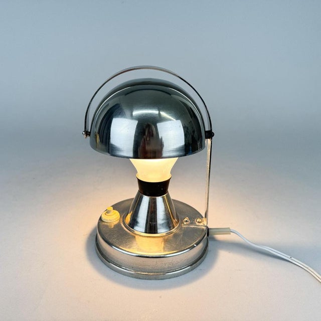 Bauhaus Mushroom Table Lamp, Czechoslovakia, 1930s For Sale - Image 3 of 10