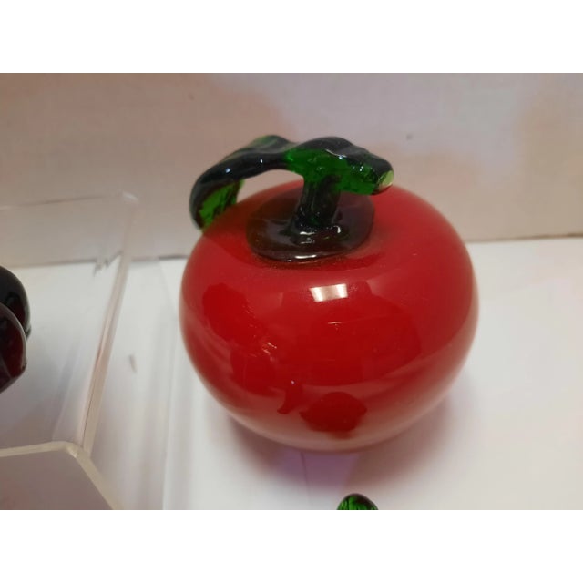 1990s Contemporary Solid Glass Fruits and Vegetables - Set of 8 For Sale - Image 5 of 7