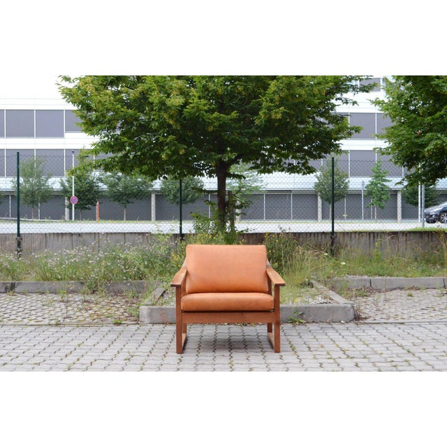 Vintage Cognac Leather Lounge Chair, 1960s For Sale - Image 9 of 18