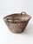 Wood Antique French Country Wicker Laundry Basket With Wood Base For Sale - Image 7 of 15