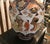 A remarkable hand painted Japanese porcelain Imari vase. Classic iron red and cobalt blue on a white porcelain background....