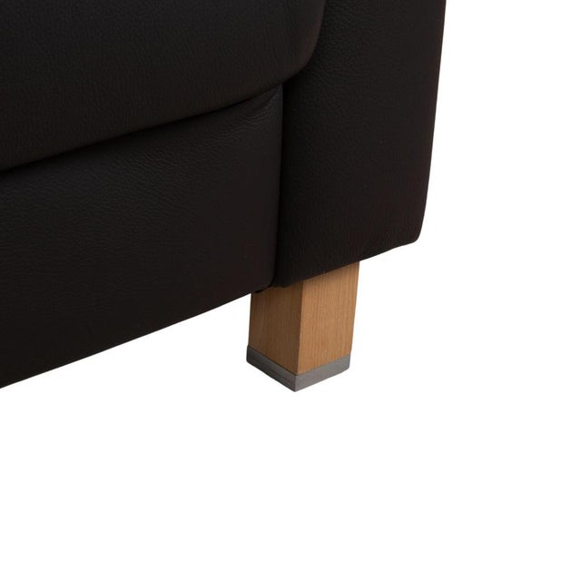 Leather Dark Brown Three-Seater Sofa from Ewald Schillig For Sale - Image 5 of 12