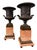 19th Century Pair of 19th Century French Bronze Urns on Marble Pedestals. For Sale - Image 5 of 10