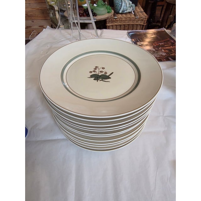 1970s Royal Copenhagen Quaking Grass Pattern Dinner Plates 12 For Sale - Image 5 of 7