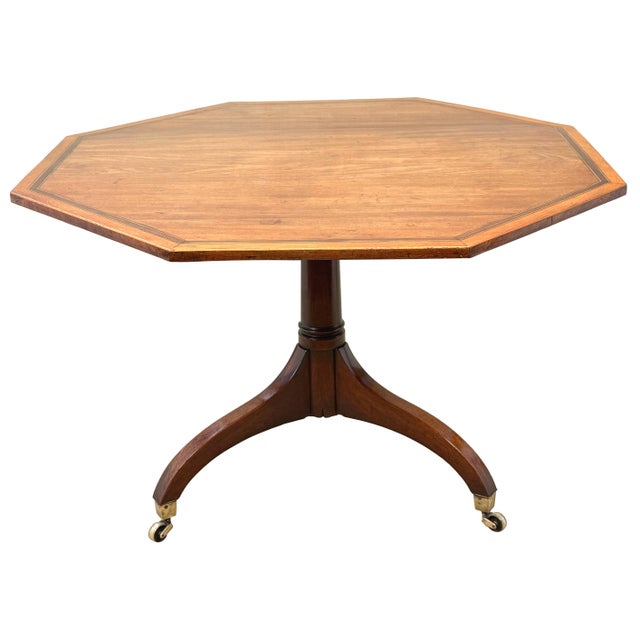 18th Century Georgian Octagonal Mahogany Hall Centre Table For Sale - Image 13 of 13