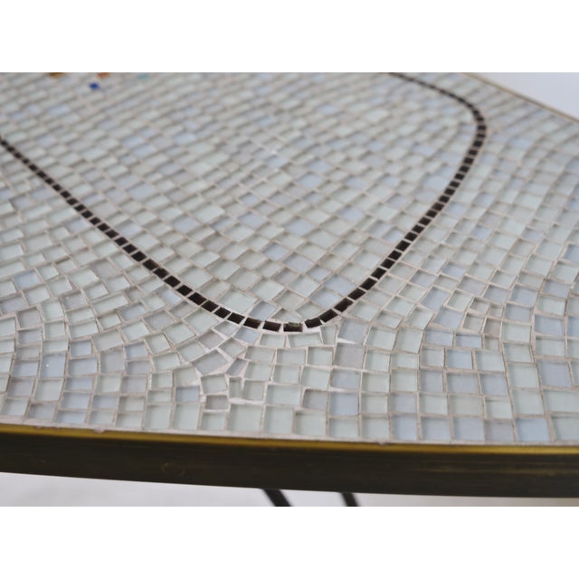 Mid-Century Freeform Kidney-Shaped Mosaic Table with Hairpin Legs by Berthold Müller Oerlinghausen, 1950s For Sale - Image 14 of 18