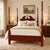 1980s Cherry Queen Size Headboard Foot Board Rails and Supports For Sale - Image 11 of 11