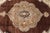 Mid 20th Century Brown Background Floral Medallion Vintage Turkish Kars Rug in Ivory and Taupe For Sale - Image 4 of 14