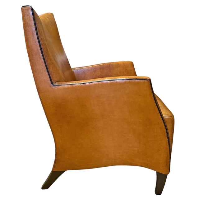 1990s Set of Eight Leather Dining Chairs by Bart Van Bekhoven For Sale - Image 5 of 11