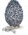 Italian-Style Encrusted Blue Ceramic Floral Table Lamps - a Pair For Sale - Image 4 of 12