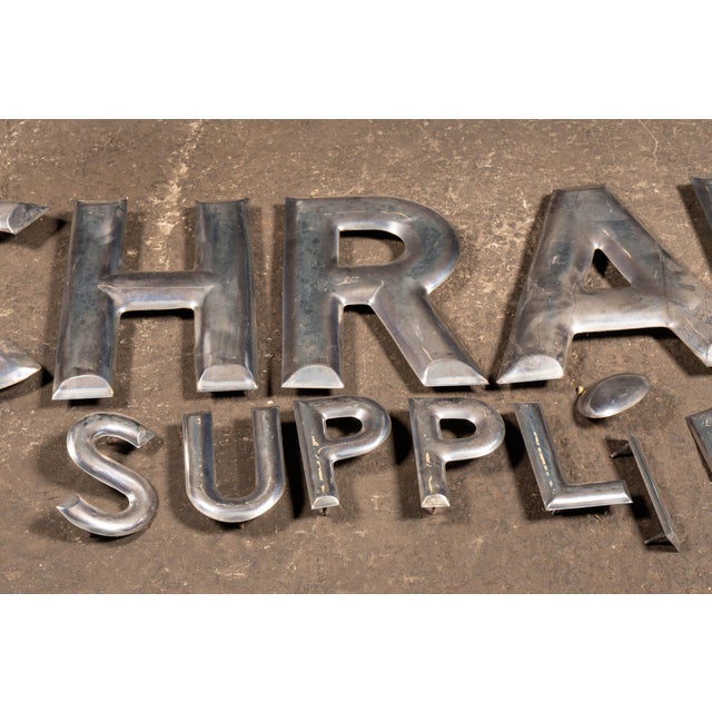 Vintage Industrial Welding Supply Storefront Lettering Set For Sale - Image 4 of 9