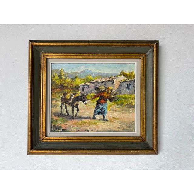 1970’s Vintage Impressionist Spanish Countryside Landscape Oil on Masonite Painting For Sale - Image 4 of 9