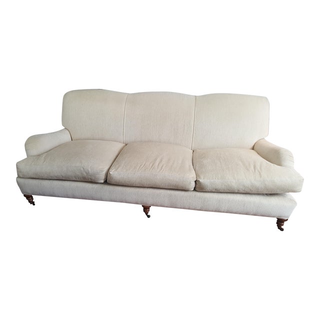 Lee Industries Chenille Roll Arm Sofa Chairish