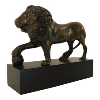 Antique Louis Barye Lion Sculpture For Sale