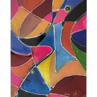 Abstract Modern “Vitrales” – Signed F, 2020 For Sale