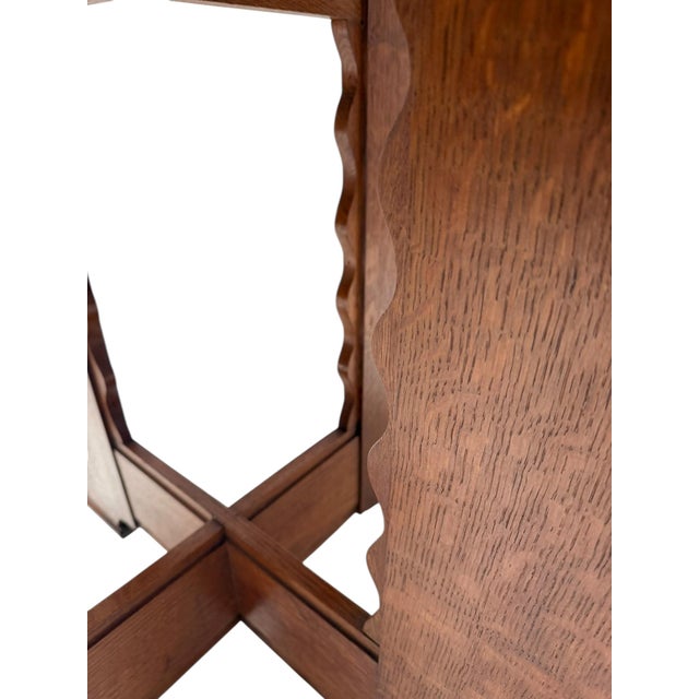 Art Deco Amsterdamse School Coffee Table in Oak, 1920s For Sale - Image 9 of 14