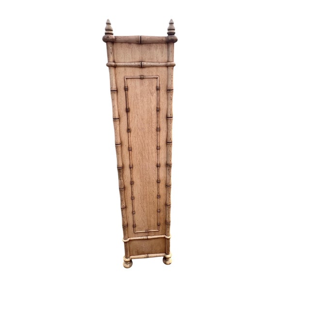 Vintage Faux Bamboo Armoire For Sale - Image 10 of 15