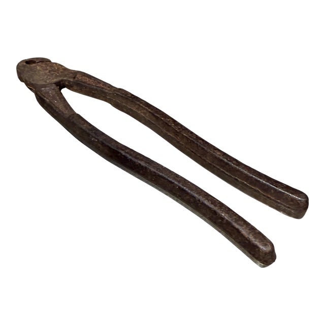 Antique Carpenter's Pincers Eye Hole Gripper Plier Industrial Decor For Sale